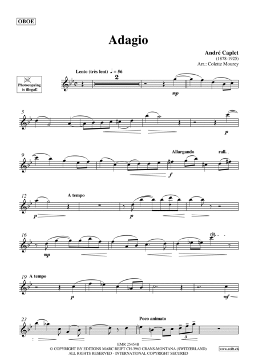 Adagio Oboe scores gallery preview page 2