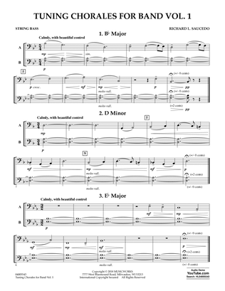 Tuning Chorales for Band - String Bass