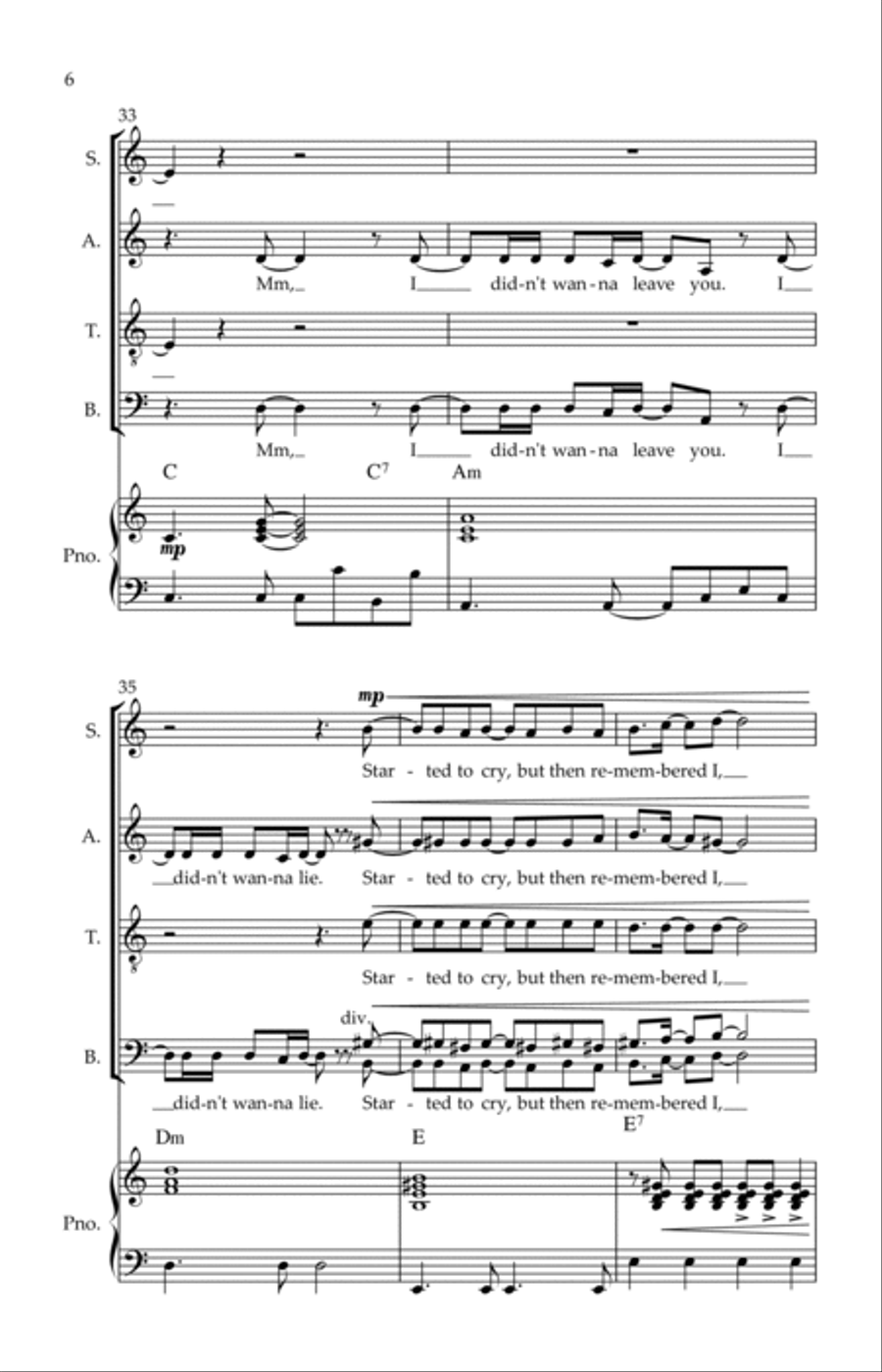 Flowers 4-Part scores gallery preview page 6