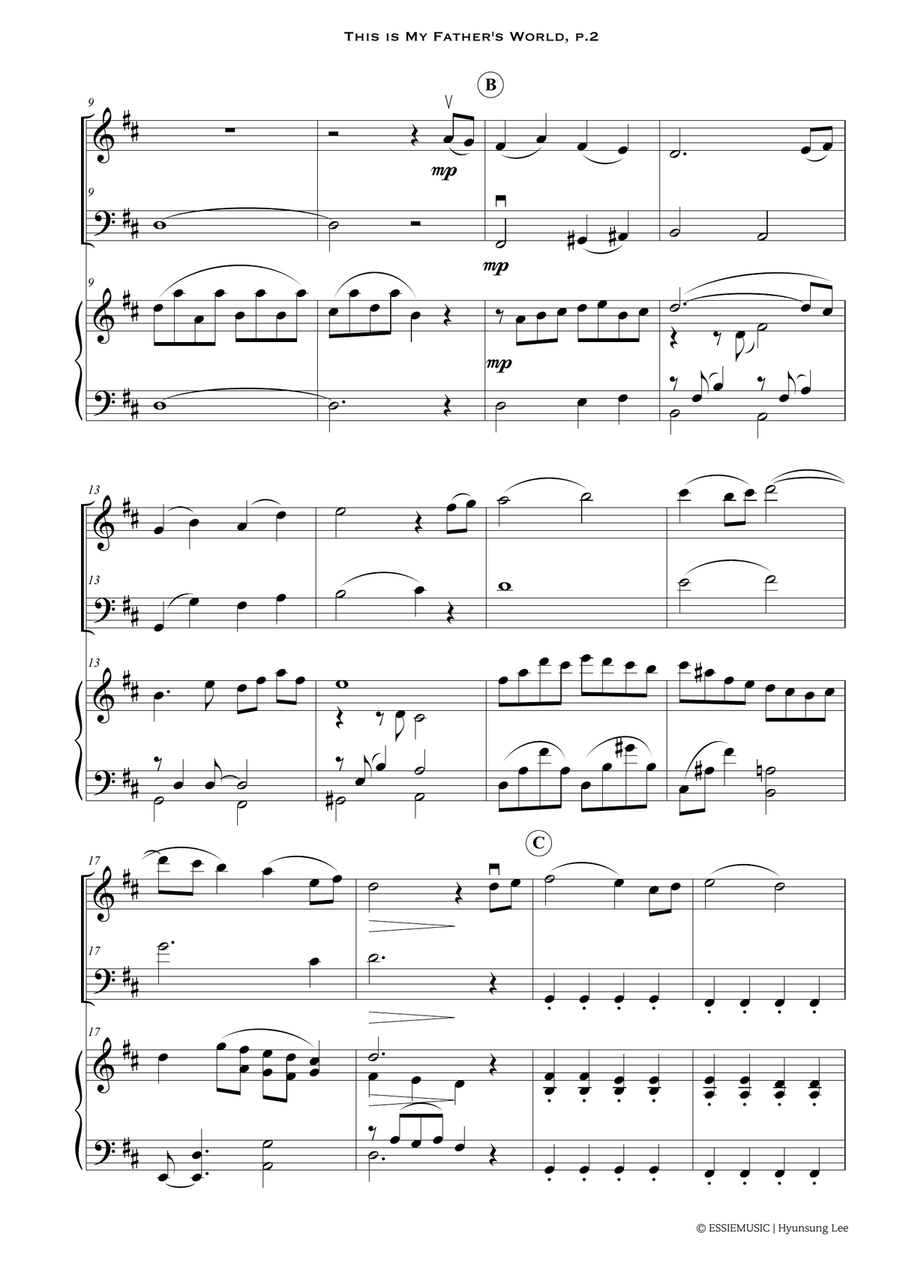This is My Father's World - Piano Trio (Vn,Vc.Pno) Piano Trio scores gallery preview page 4