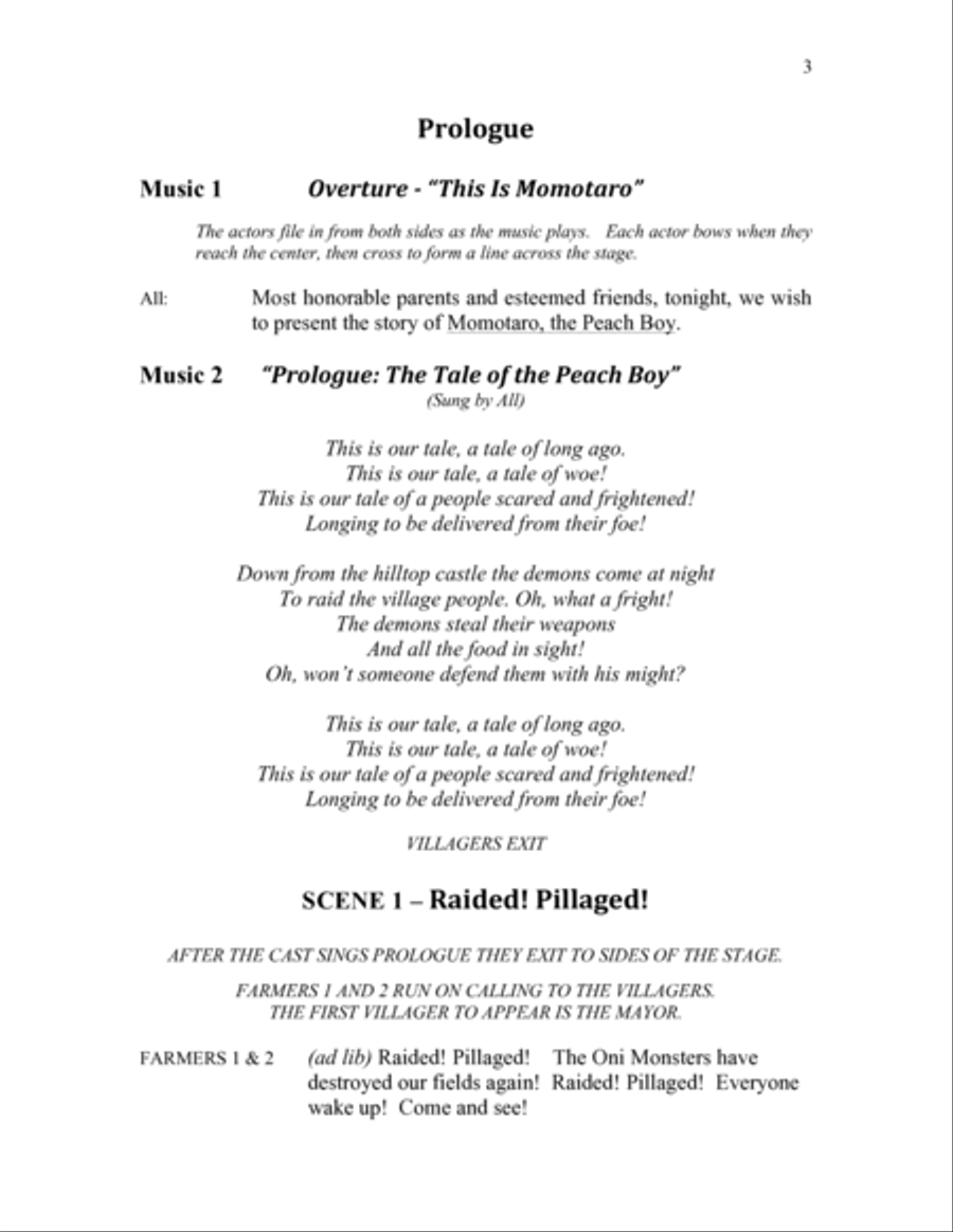 Momotaro - Director's Script Small Ensemble scores gallery preview page 4