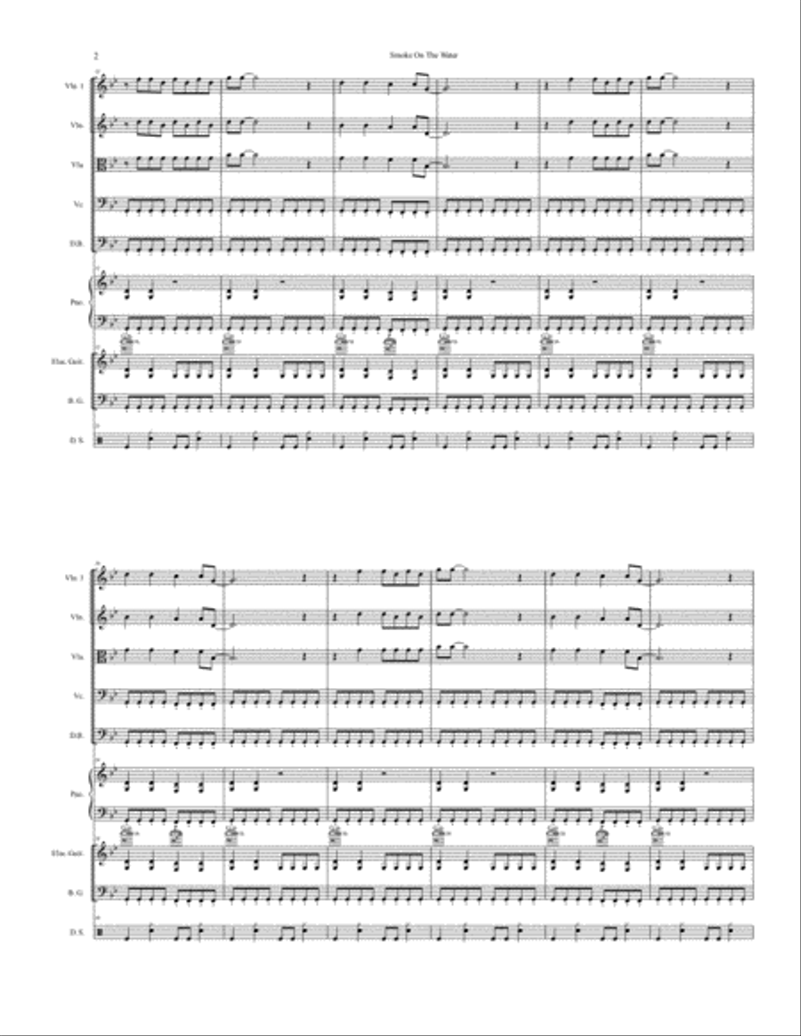 Smoke On The Water Smoke On The Water Full Orchestra scores gallery preview page 2
