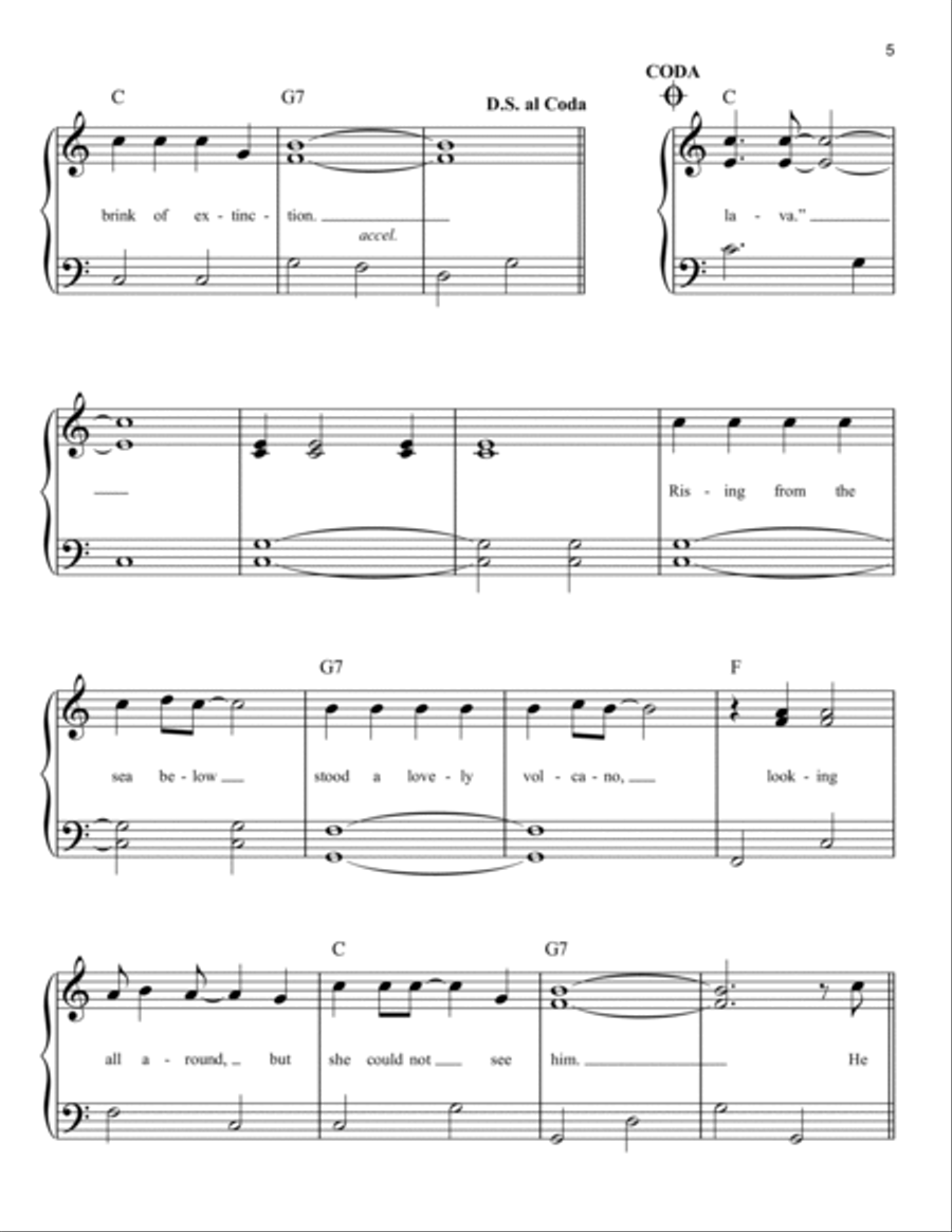 Lava (from Lava) Easy Piano scores gallery preview page 5