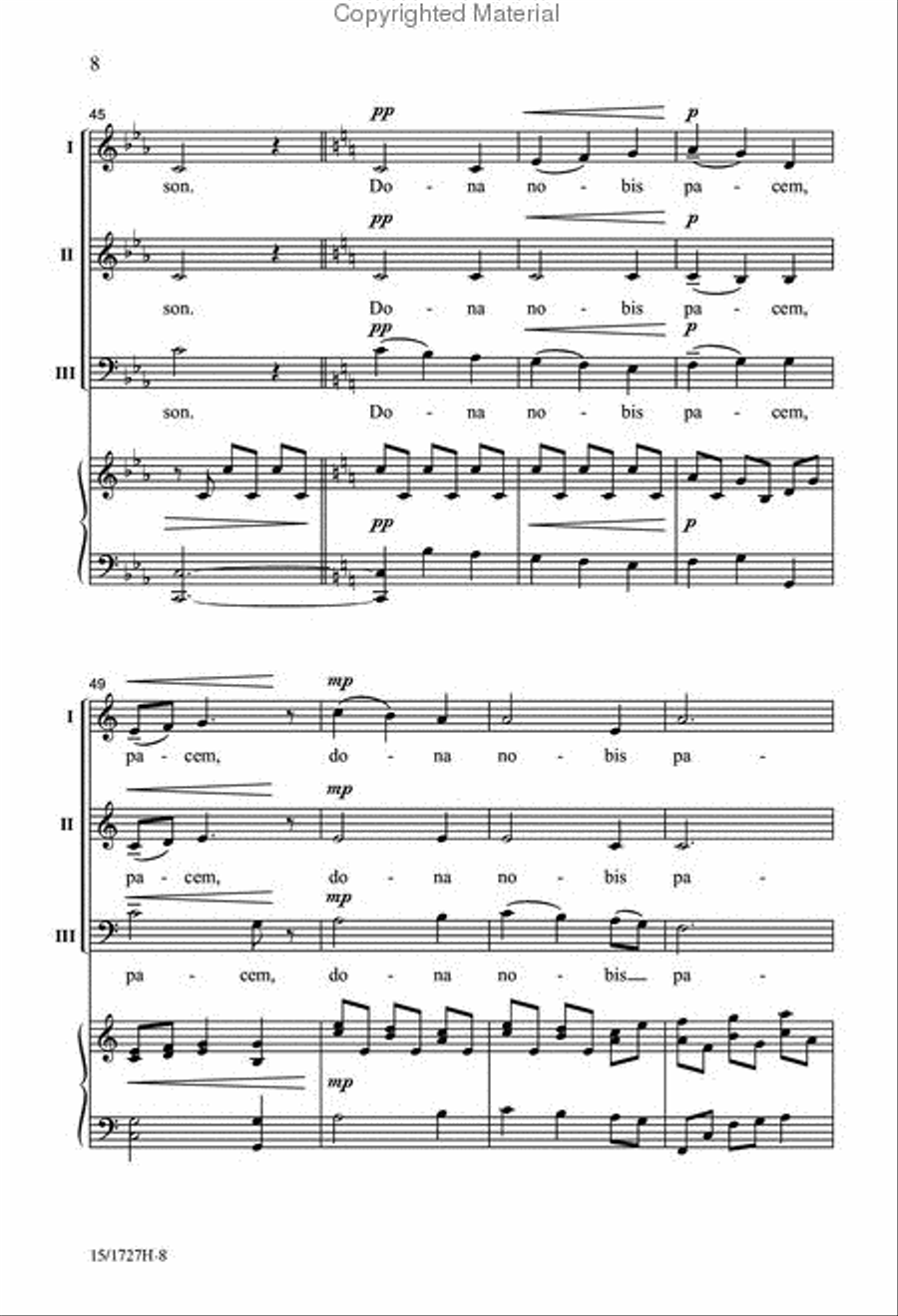 Kyrie Eleison 3-Part scores gallery preview page 8