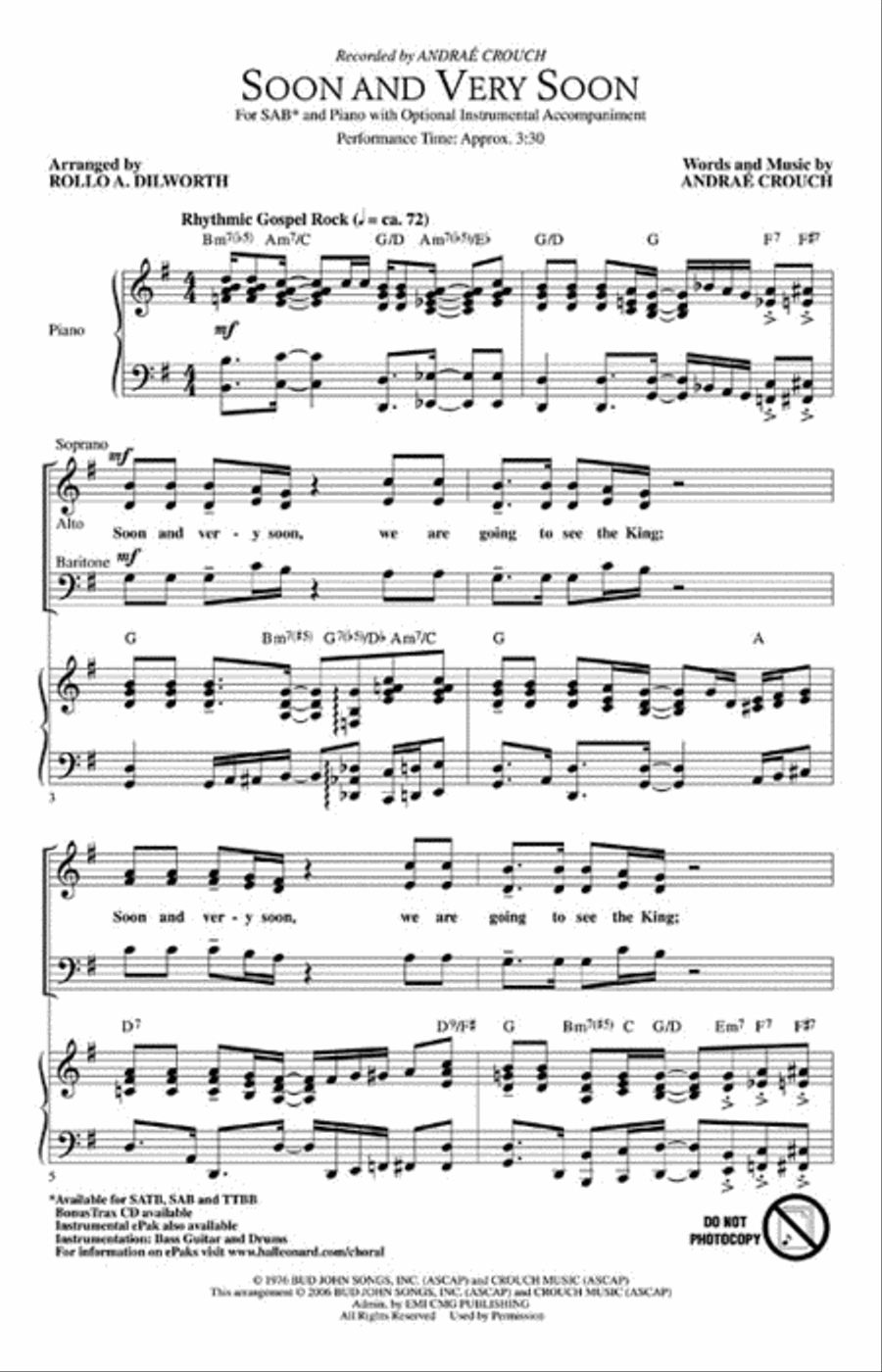 Soon and Very Soon Soon and Very Soon 3-Part scores gallery preview page 2