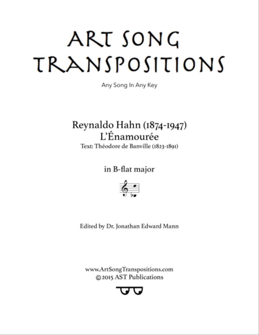 HAHN: L'énamourée (transposed to B-flat major)