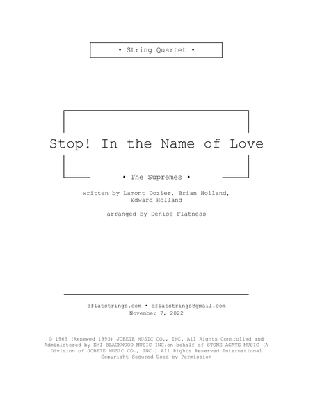 Stop! In The Name Of Love image number null