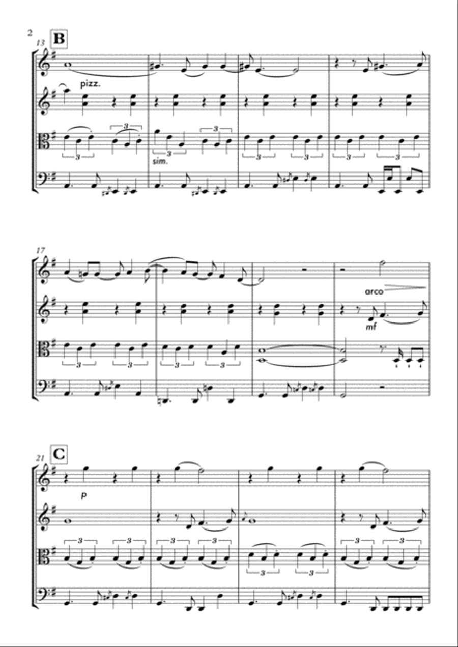 I Just Called To Say I Love You String Quartet scores gallery preview page 2