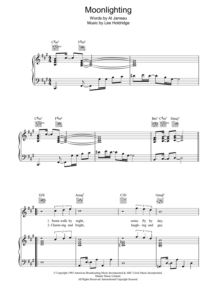 Moonlighting Acoustic Guitar scores gallery preview page 1
