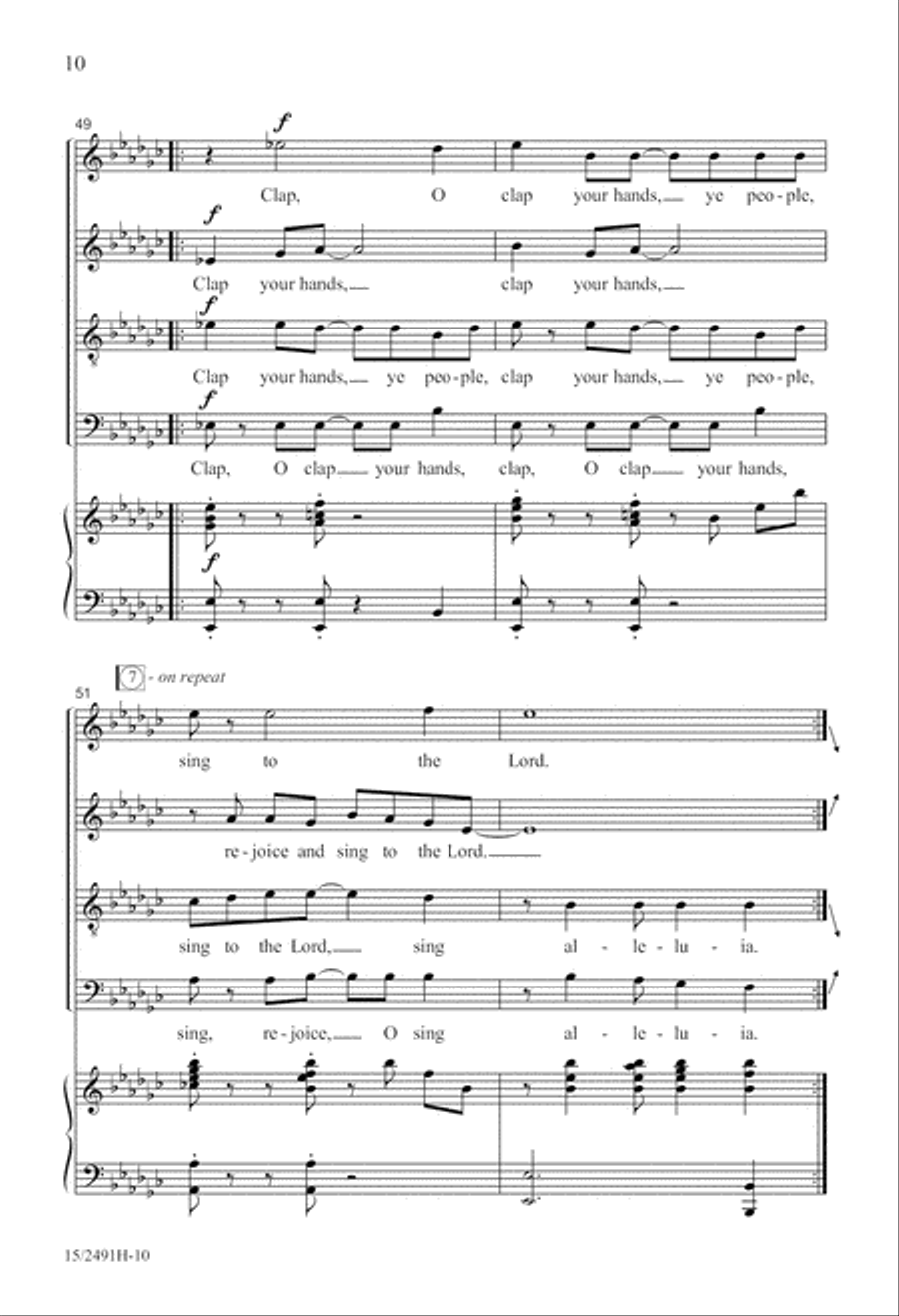 O Clap Your Hands 4-Part scores gallery preview page 11