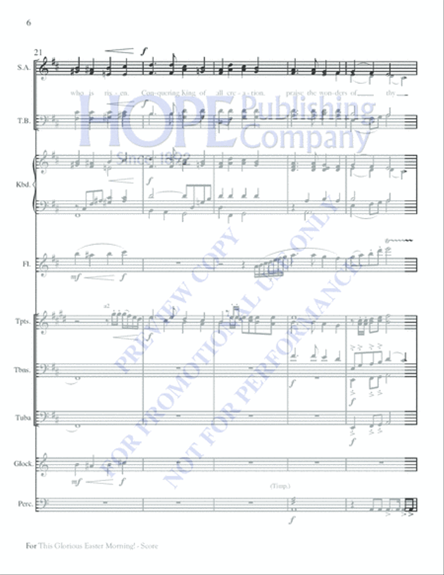 For This Glorious Easter Morning Choir scores gallery preview page 6