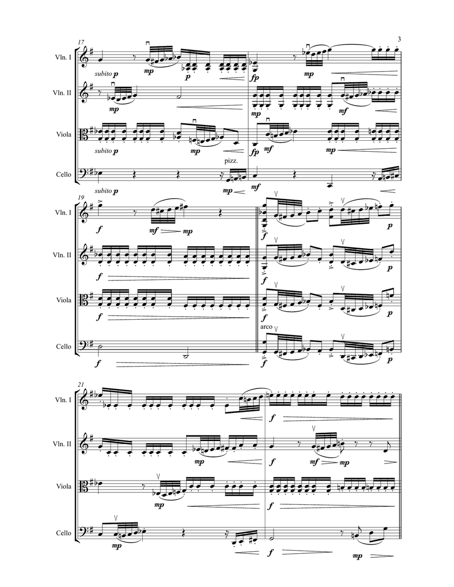 Mozart Style String Quartet String Quartet scores gallery preview page 3