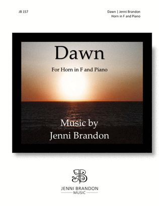 Book cover for Dawn for horn in F and piano