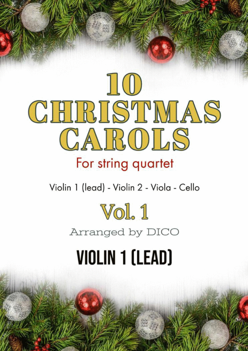 10 Christmas Carols for String Quartet, Vol. 1 - Violin 1 (lead) image number null