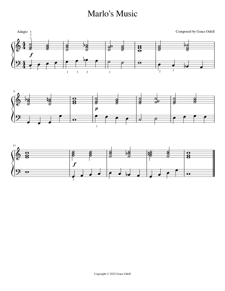 Marlo's Music Piano Method scores gallery preview page 1