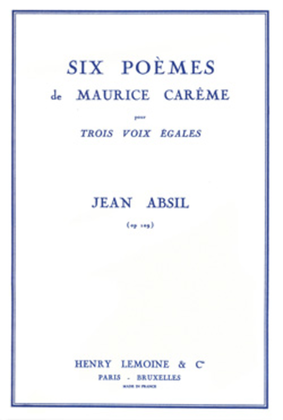 Book cover for Poemes de Maurice Careme (6)