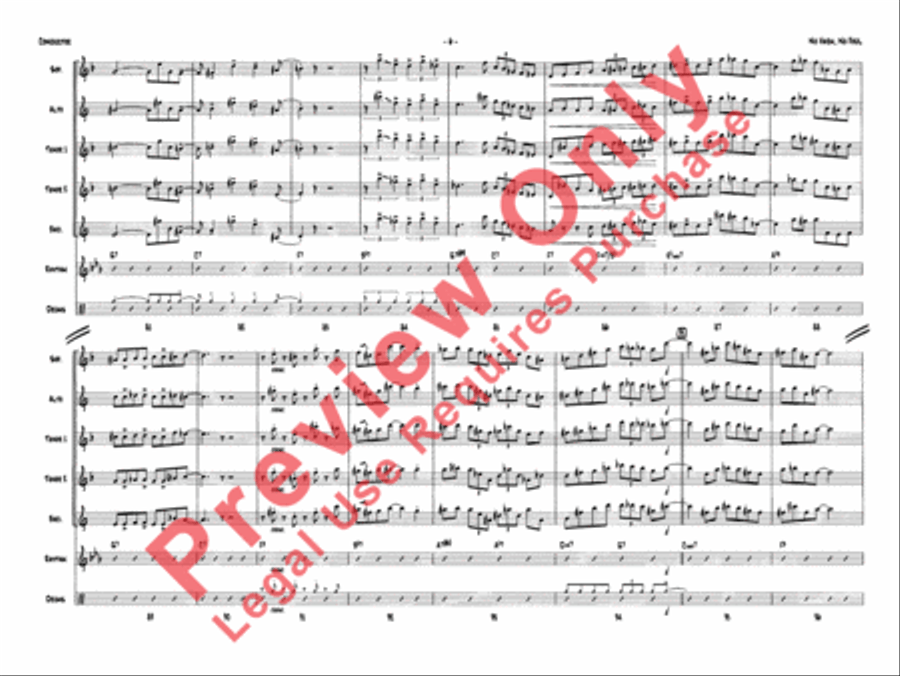 No Harm, No Foul Saxophone Quintet scores gallery preview page 8