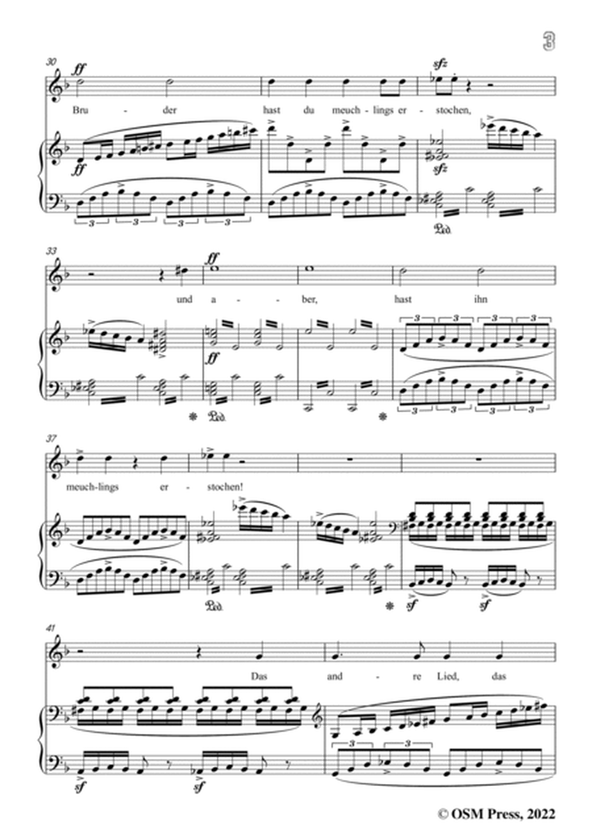 Loewe-Die drei Lieder,in f sharp minor,Op.3 No.3,from 3 Balladen,for Voice and Piano