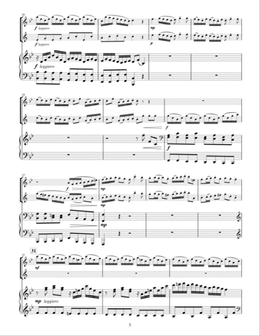 Arrival of the Queen of Sheba Woodwind Duet scores gallery preview page 3