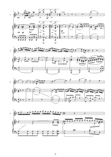 Mozart - Complete Oboe Quartet in F major K.370 for Oboe and Piano - Score and Part image number null