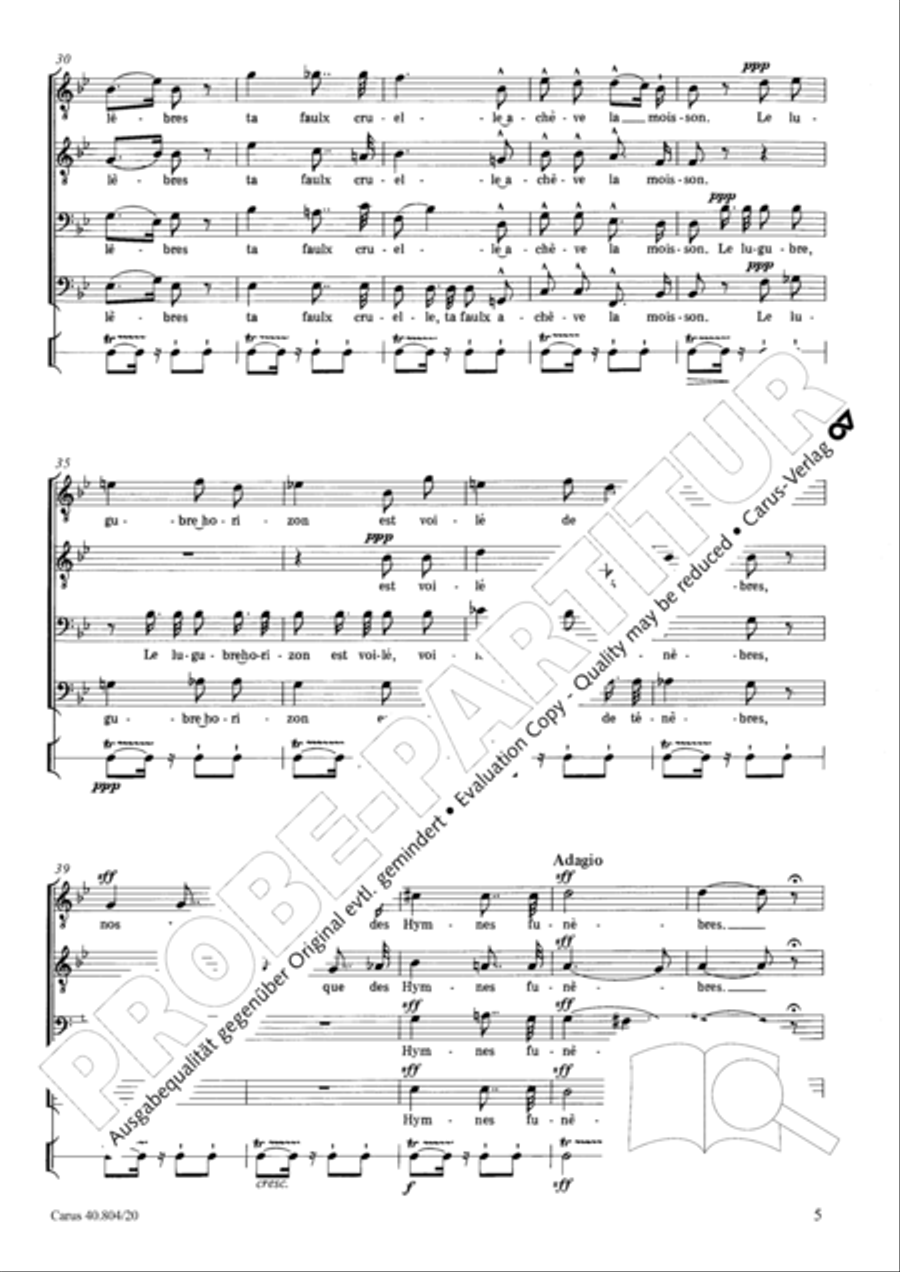 Choeur Choeur Men's Choir scores gallery preview page 5