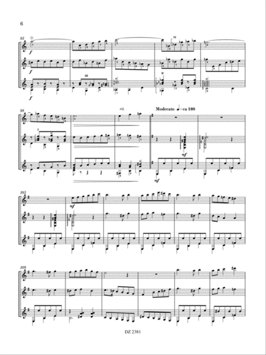 Paseo por Sevilla Guitar Ensemble scores gallery preview page 6