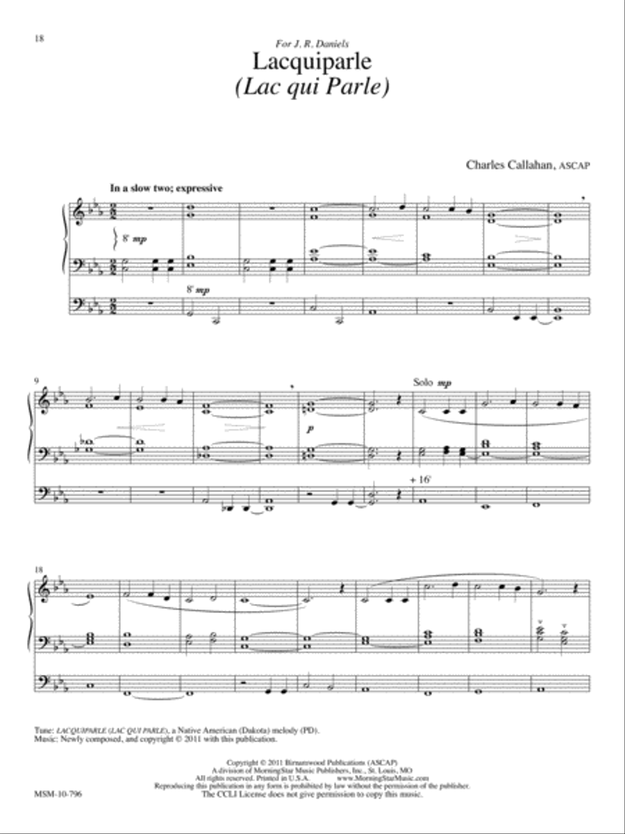 Eight Quiet Preludes on American Hymntunes Organ scores gallery preview page 9