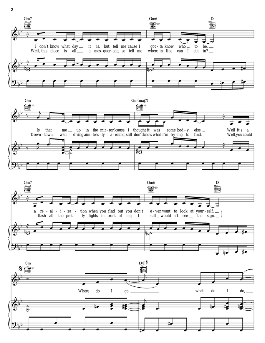Losing My Ground Losing My Ground Piano, Vocal, Guitar scores gallery preview page 2