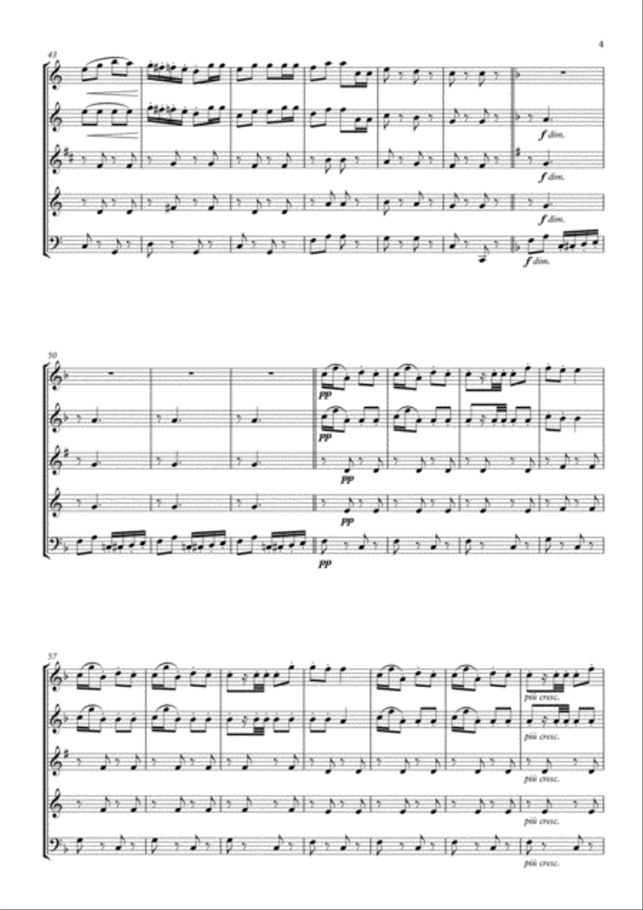 Parade of the Tin Soldiers arranged for Woodwind Quintet Woodwind Quintet scores gallery preview page 5