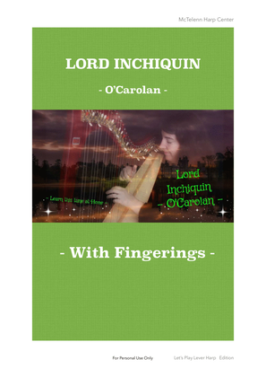 Book cover for Lord Inchiquin / O'Carolan - intermediate & 34 String Harp | McTelenn Harp Center