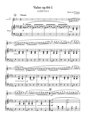 Book cover for "Valse op.64-1" (Desdur) tenor sax & piano