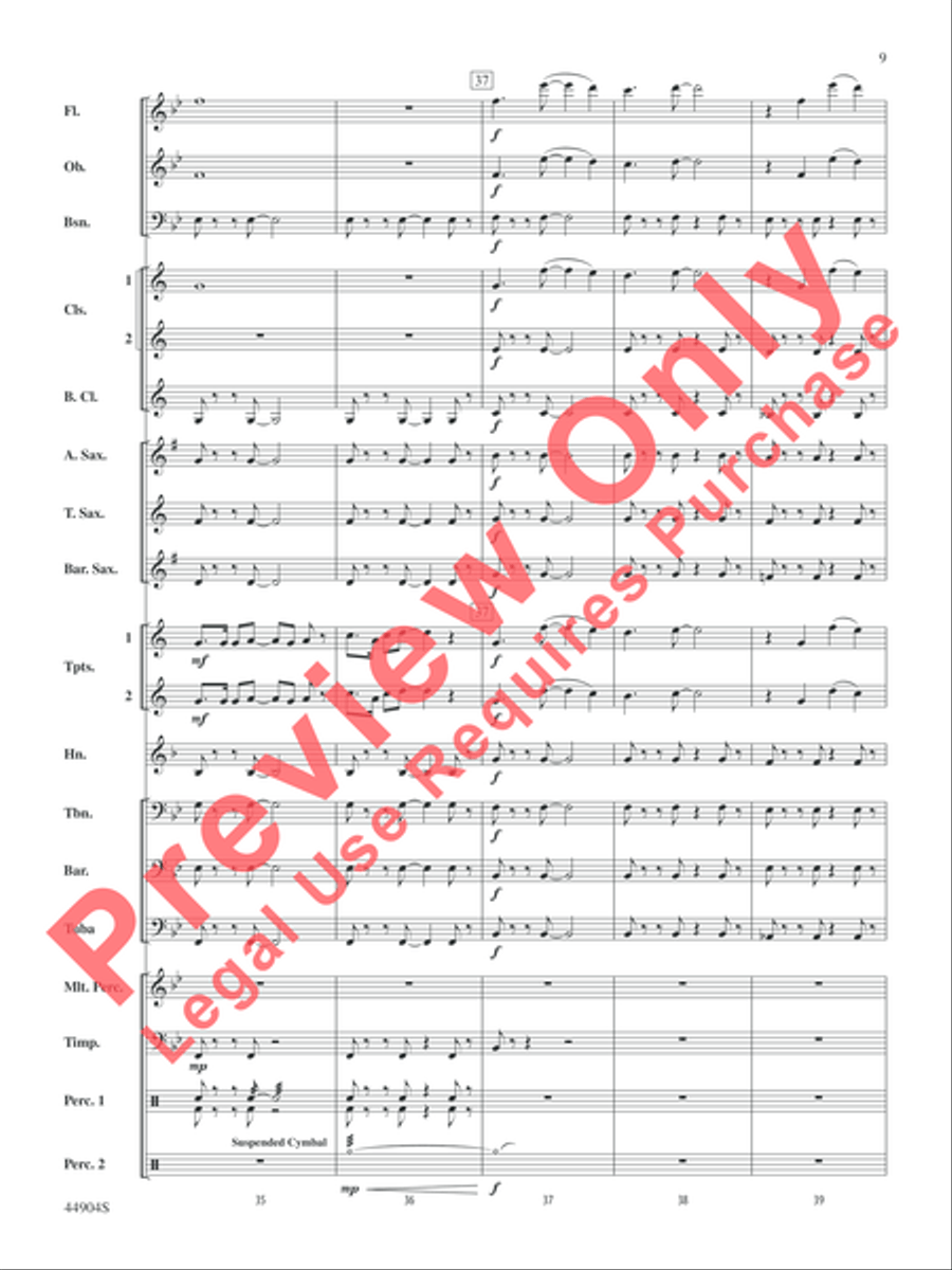 Vivo! Vivo! Concert Band scores gallery preview page 10