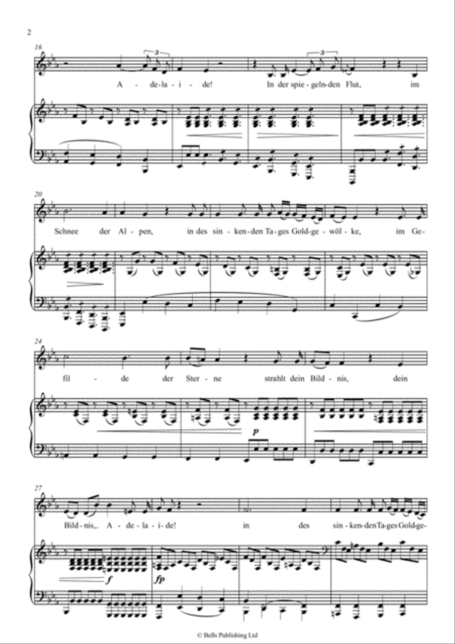 Adelaide, Op. 46 (E-flat Major) Voice Solo scores gallery preview page 2