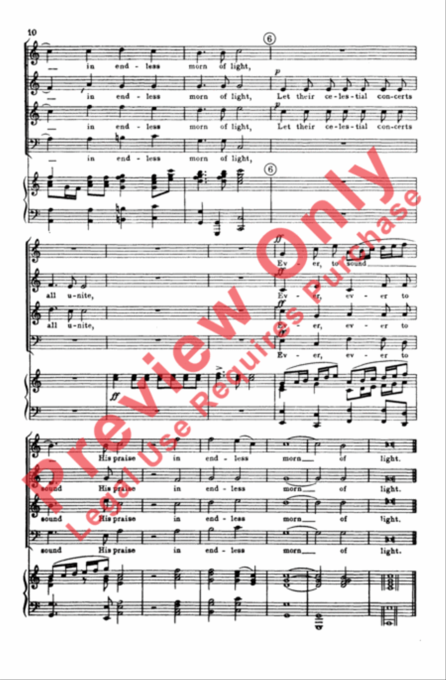 Let Their Celestial Concerts Unite 4-Part scores gallery preview page 9
