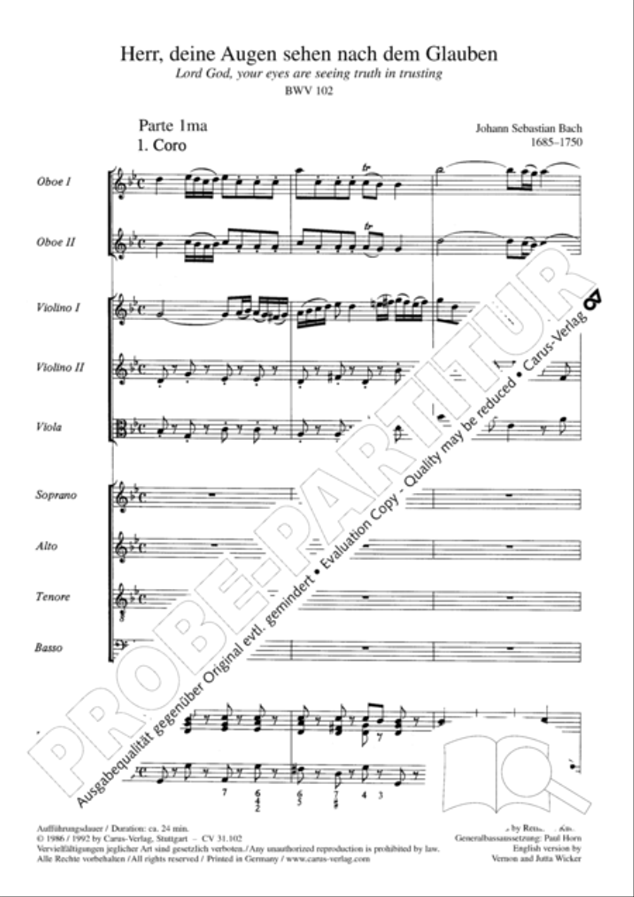 Lord God, your eyes are seeing truth in trusting (Herr, deine Augen sehen nach dem Glauben) ATB scores gallery preview page 6