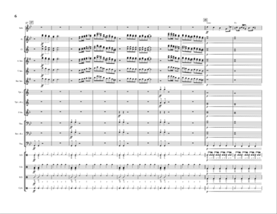 Dj Got Us Fallin' In Love Marching Band scores gallery preview page 6
