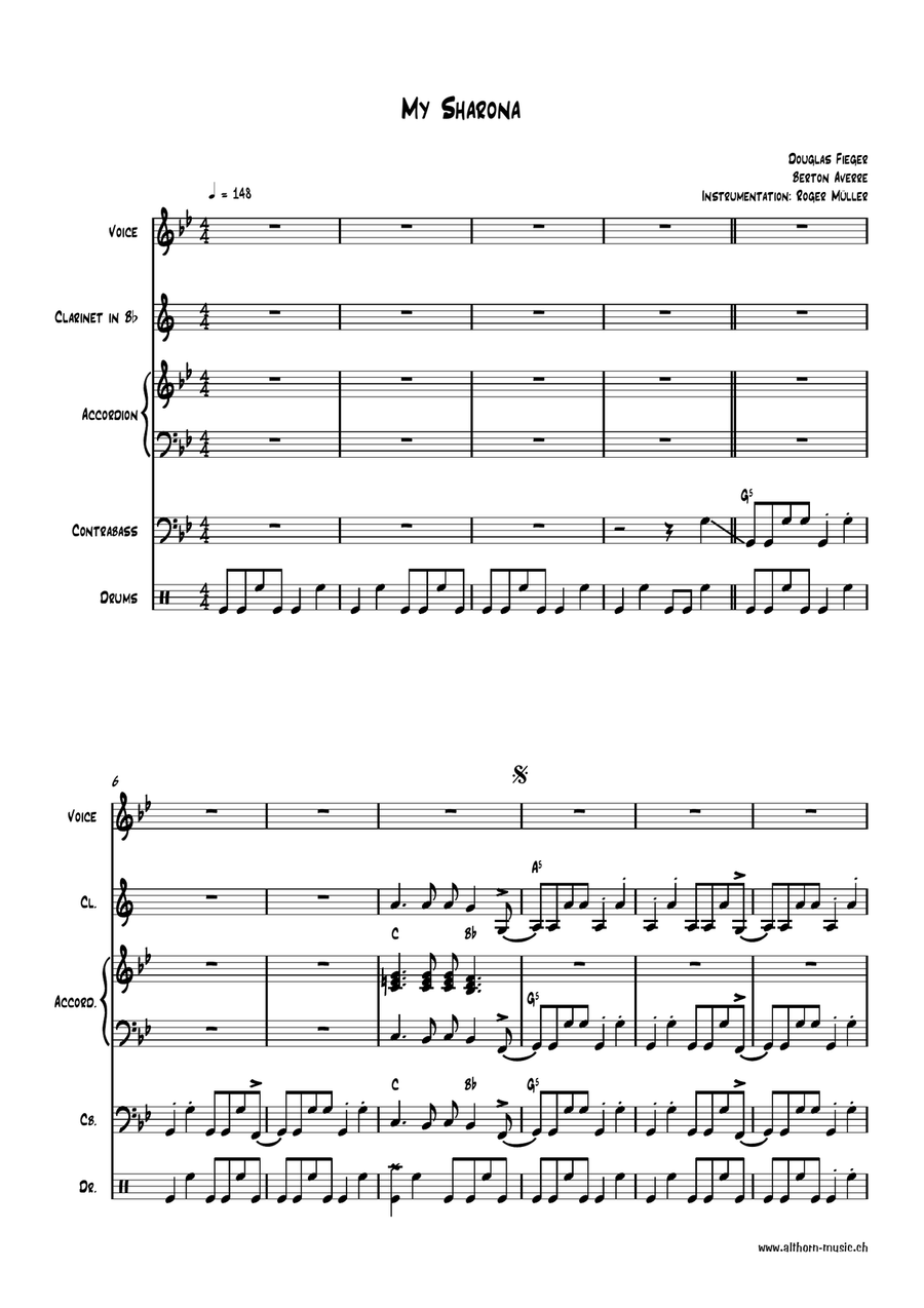 My Sharona Small Ensemble scores gallery preview page 1