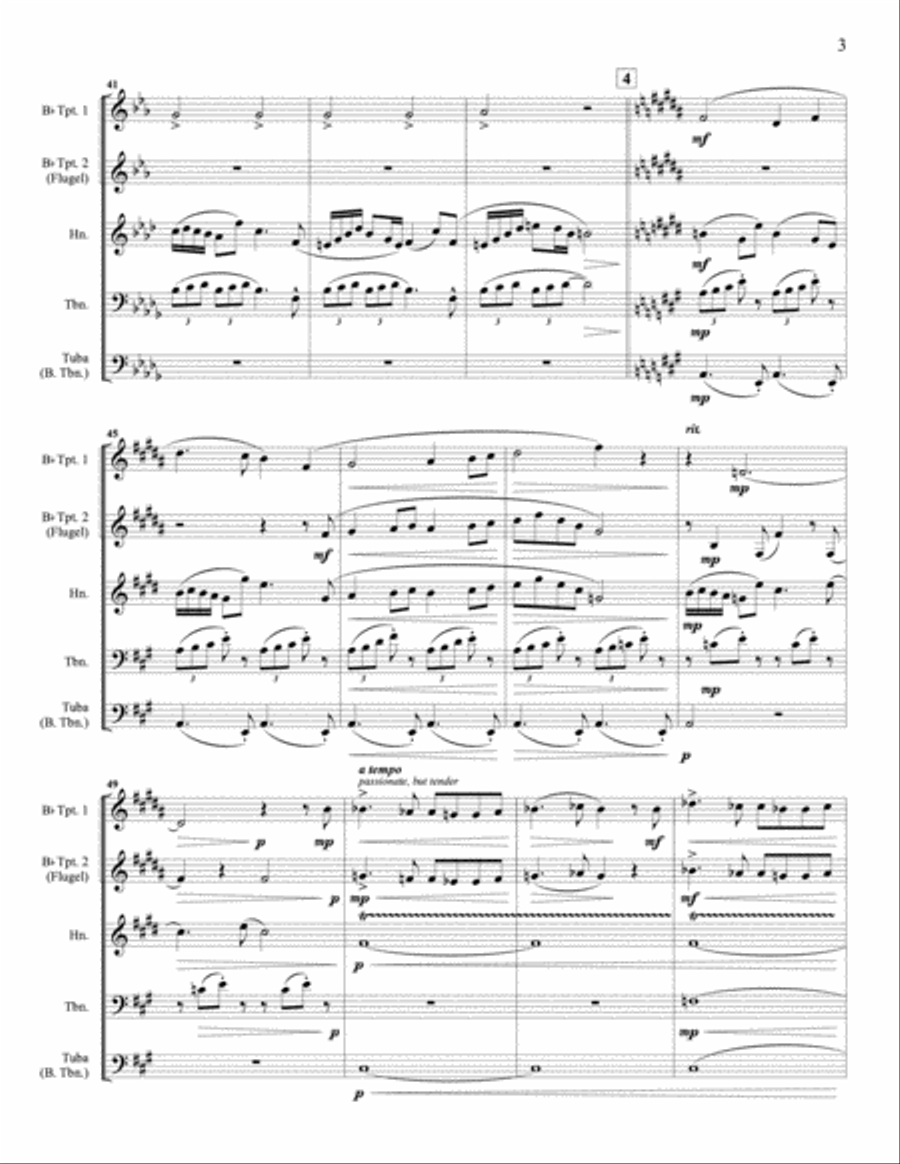 Urlicht (Mahler) for Brass Quintet Brass Quintet scores gallery preview page 4
