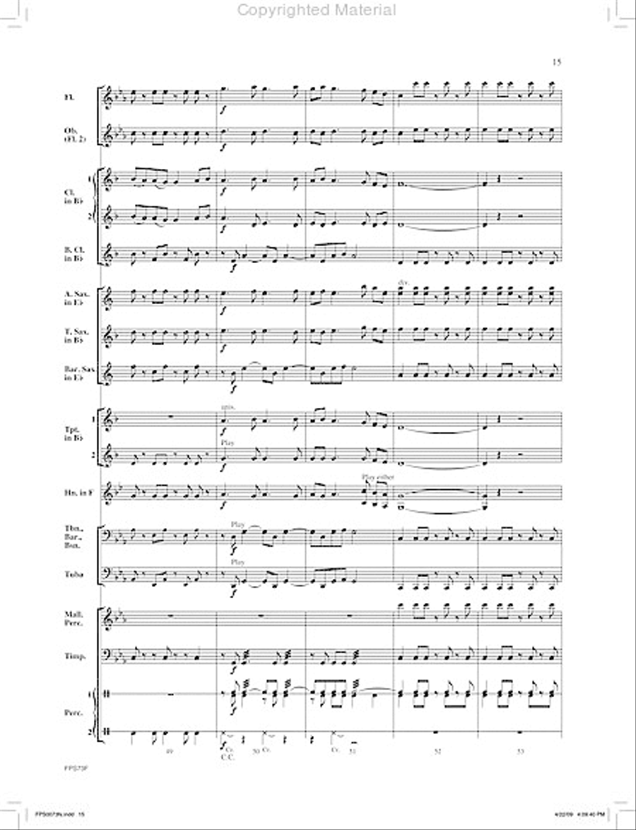 Zenobia The Warrior Queen Concert Band scores gallery preview page 16
