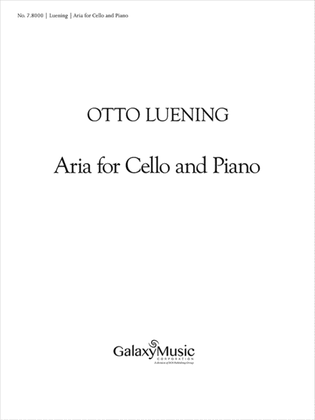 Aria for Cello and Piano (Score & part)
