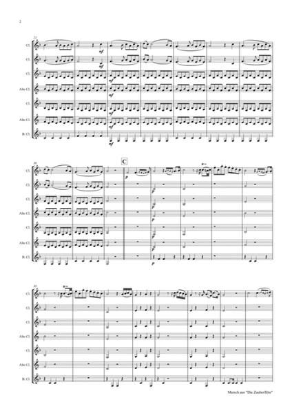 The Magic Flute March - Mozart - Clarinet Quintet - F