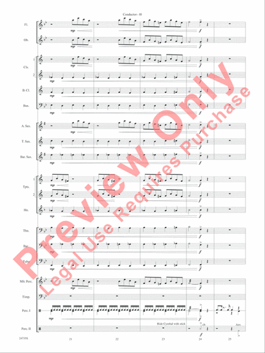 River Valley Legacy (I. River Echoes, II. Railroads, III. Machines, IV. Traditions) Concert Band scores gallery preview page 13