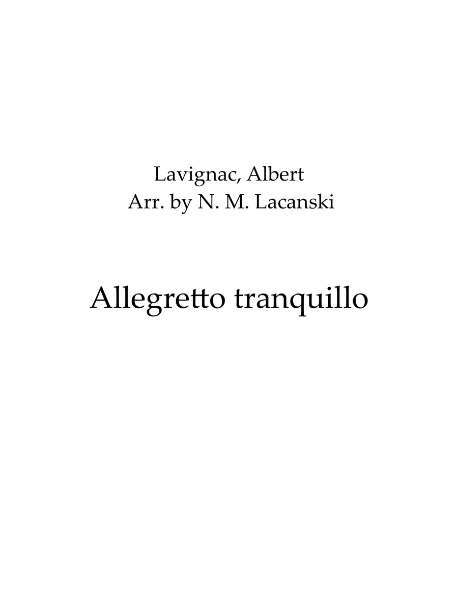 Allegretto tranquillo