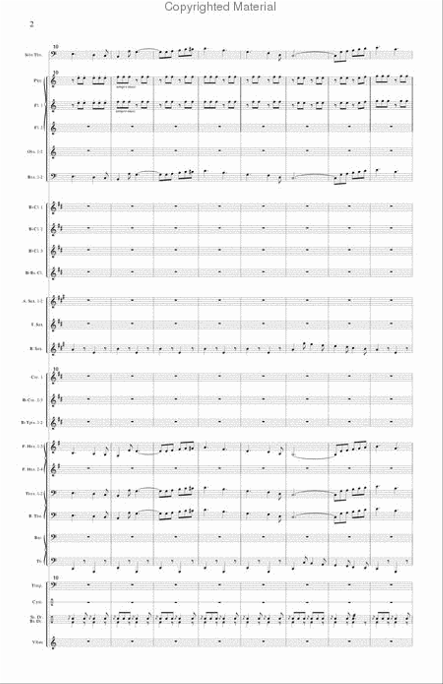 Seventy-Six Trombones (trombone and concert band) Concert Band scores gallery preview page 3