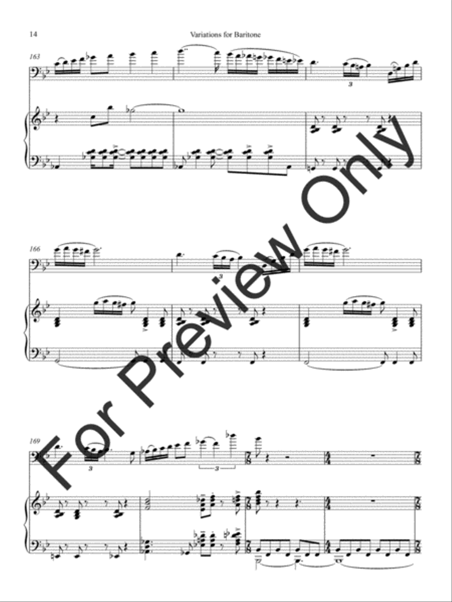 Variations For Baritone Baritone Horn BC scores gallery preview page 18