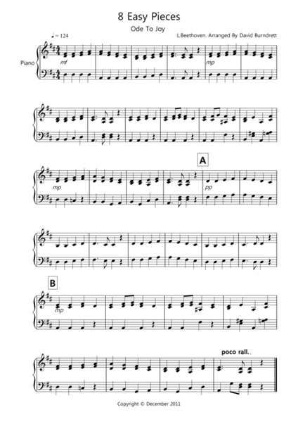 8 Easy Pieces for Piano Solo image number null