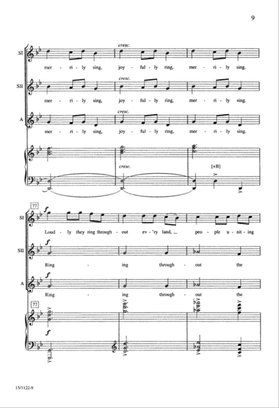 Ukrainian Bell Carol SSA scores gallery preview page 9