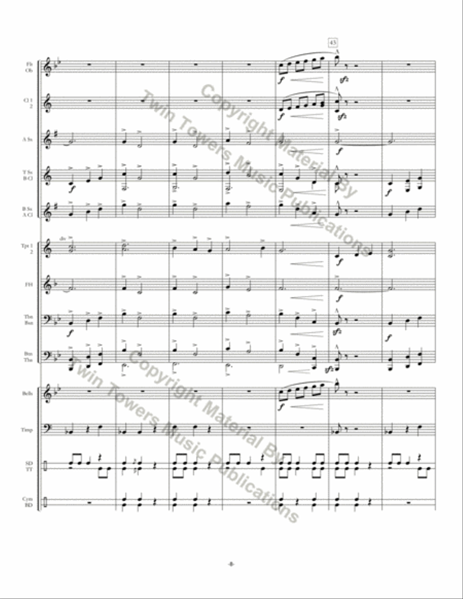 On An Old Gaelic Melody Concert Band scores gallery preview page 9