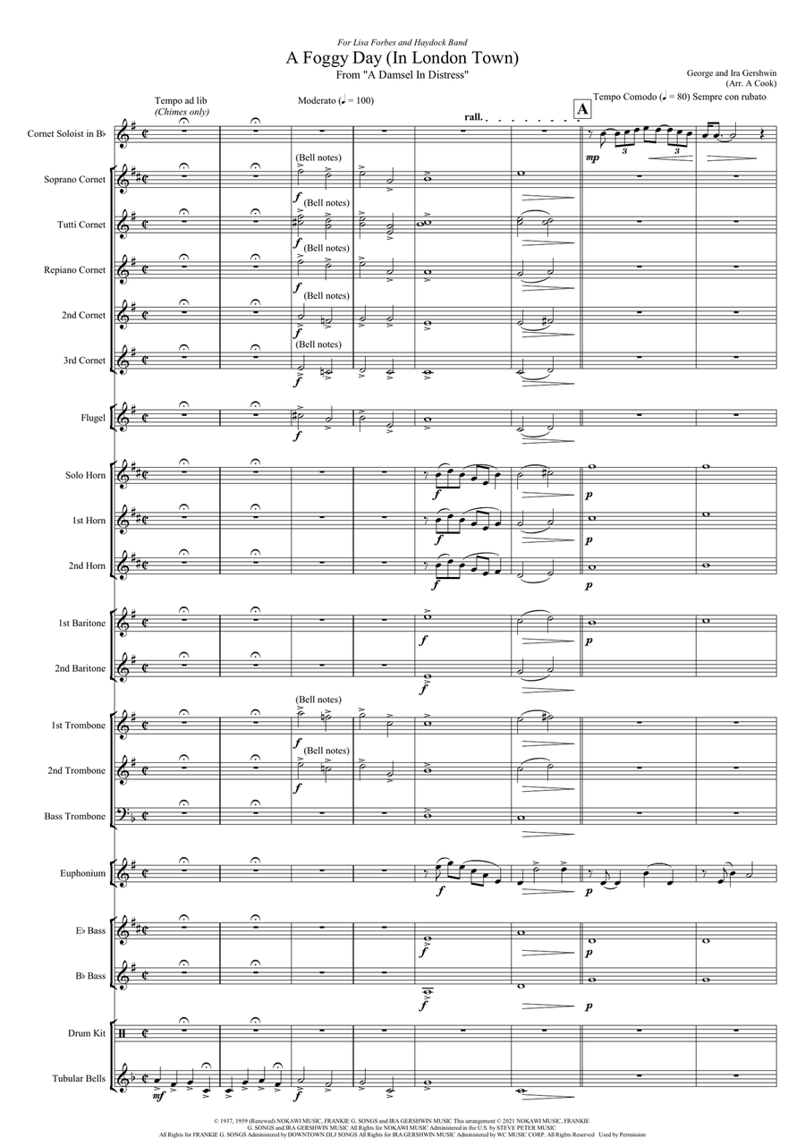 A Foggy Day (in London Town) Brass Band scores gallery preview page 2