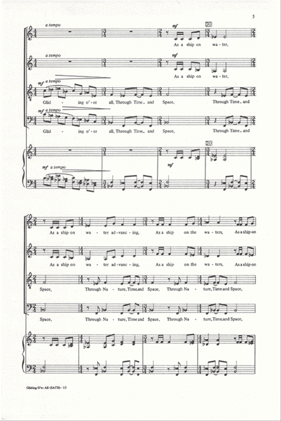 By The Roadside: Gliding O'er All 4-Part scores gallery preview page 4